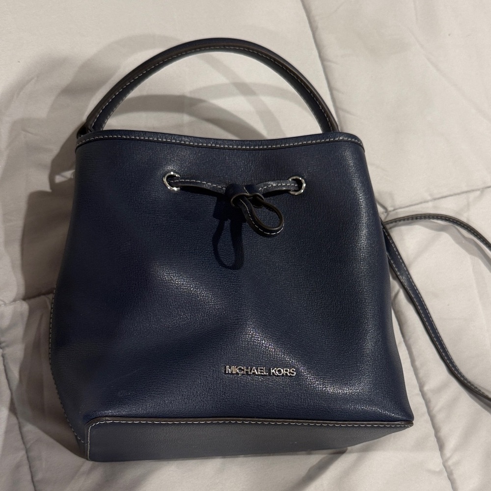 Michael Kors Midnight Blue Leather Tote - Picture 3 of 10